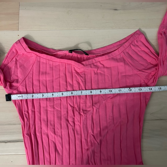 2 Ribbed Long Sleeve Stretch Tops Size XS - Picture 3 of 9